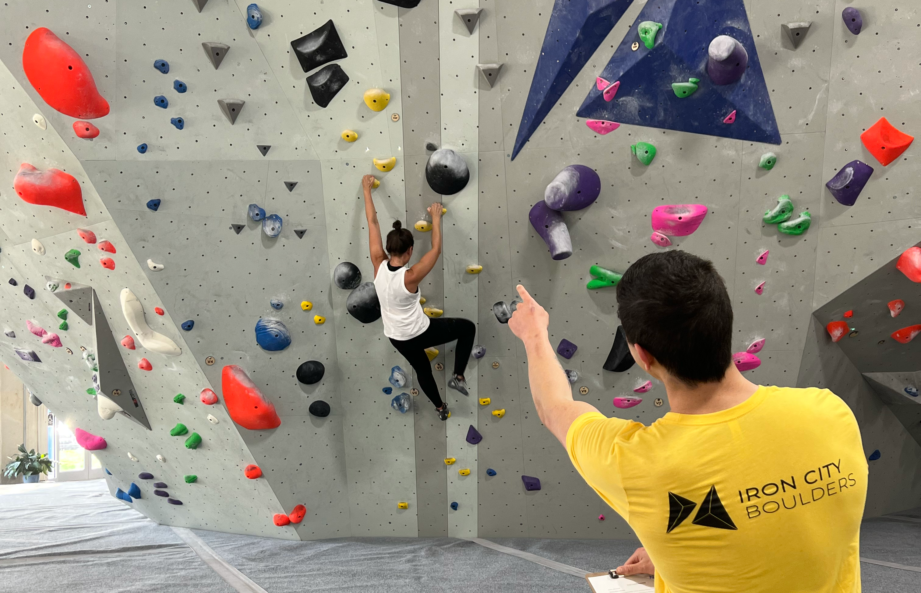 Climbing and fitness coaching at Iron City Boulders