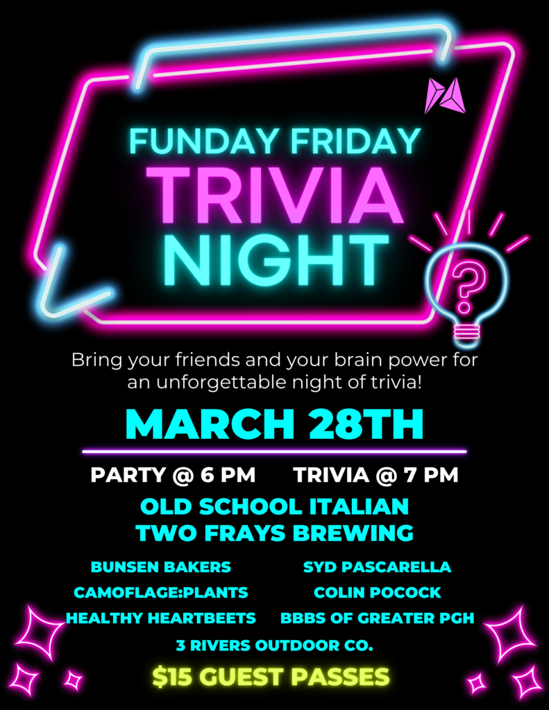It's trivia night at Iron City Boulders on March 28th
